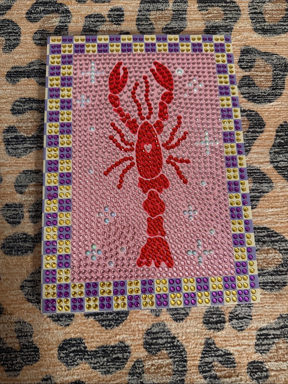 Decorative Rhinestone Lobster Wall Art - Accent Plaque